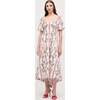 The Women's Matilda Dress,  Red Shell Vine Stripe Cotton - Dresses - 2
