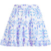 The Women's Linen Paz Skirt, Blue Shell Mosaic Linen - Skirts - 1 - thumbnail