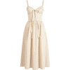 The Women's Juliana Dress, Sand Basketweave Cotton Sateen - Dresses - 1 - thumbnail