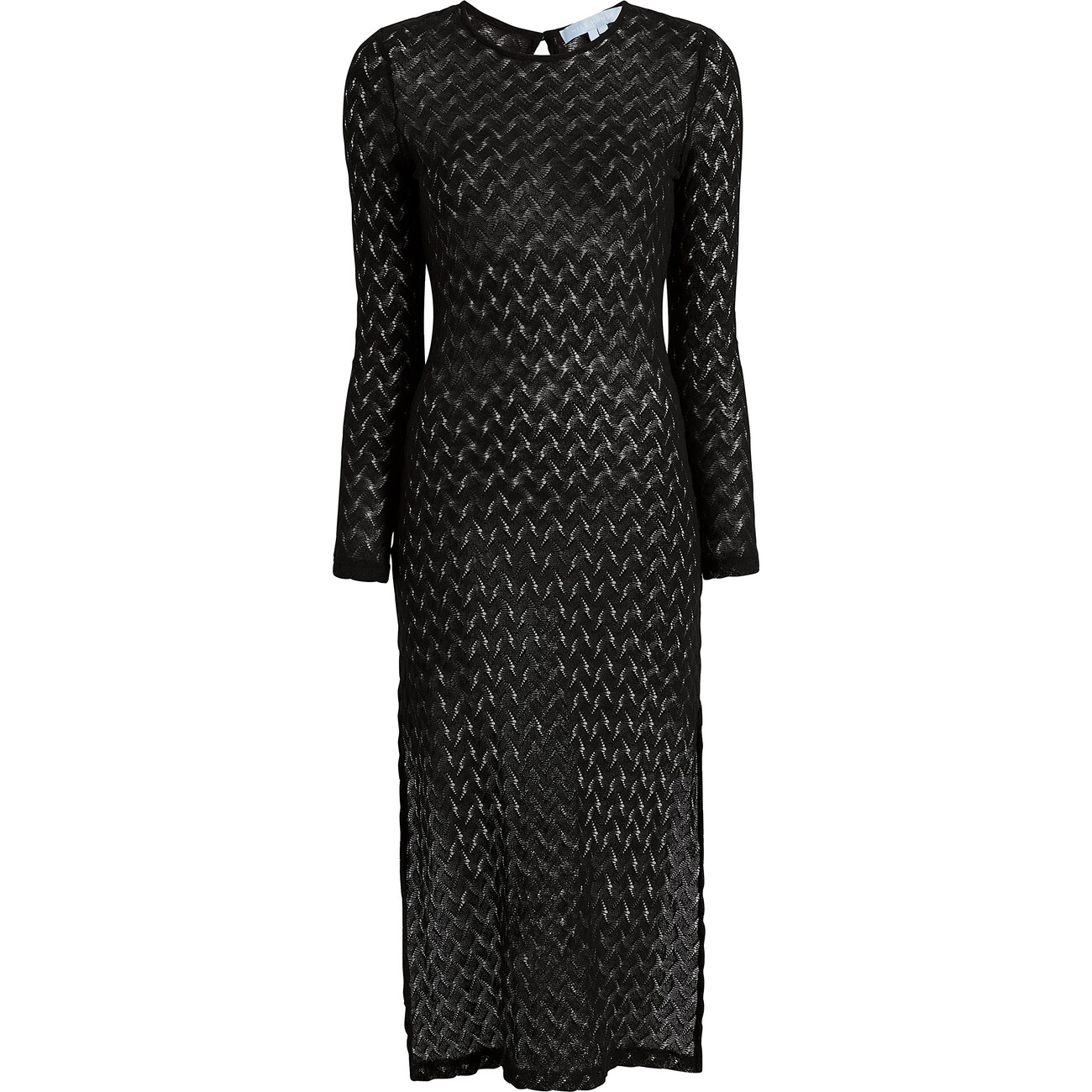 The Women's Enzo Dress, Black Raschel Knit - Hill House Home