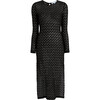The Women's Enzo Dress, Black Raschel Knit - Dresses - 1 - thumbnail