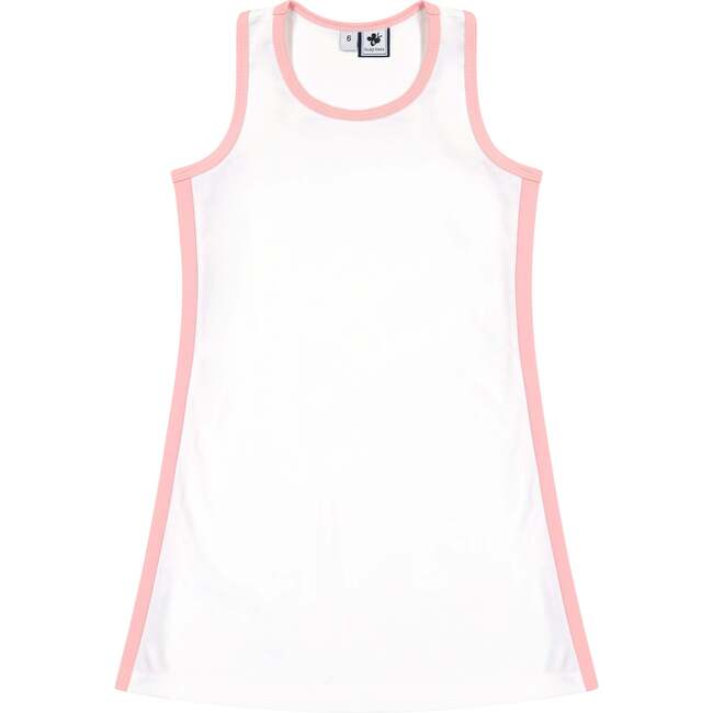 Steffi Tank Dress, White Pink Dri Fit