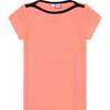 Nina Cap Sleeve Bateau Tee, Melon Ministripe - T-Shirts - 1 - thumbnail