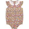 Phoebe Peter Pan Collar Bubble, Pink Navy Daisy - Rompers - 1 - thumbnail