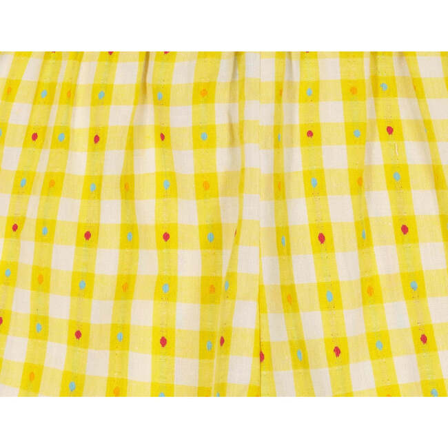 Lee Lee Ruffle Shorts, Yellow Check - Shorts - 2