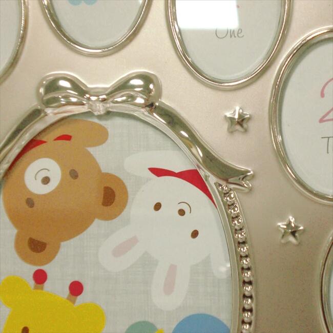 Baby Monthly Photo Frame, Silver - Frames - 5