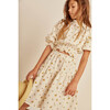Mia Muslin A-Line Tired Flower Skirt, Cream And Caramel - Skirts - 2