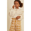 Sienna Vichy Straight Cut High Waist Wide Leg Pant, Caramel - Pants - 3