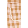 Sienna Vichy Straight Cut High Waist Wide Leg Pant, Caramel - Pants - 4