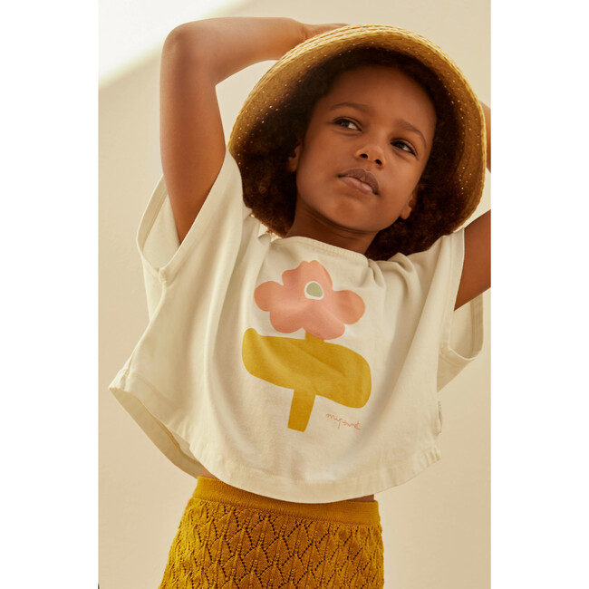 Olivia Organic Jersey Crew Neck T-Shirt, Ecru - T-Shirts - 3