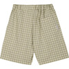 Matteo Vichy Straight Cut Seersucker Bermuda, Green - Shorts - 3