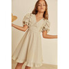 Caroline Vichy Crossover V-Neck Dress, Green - Dresses - 4