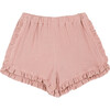 Elise Muslin Flared Cut Ruffle Short, Pink - Shorts - 1 - thumbnail