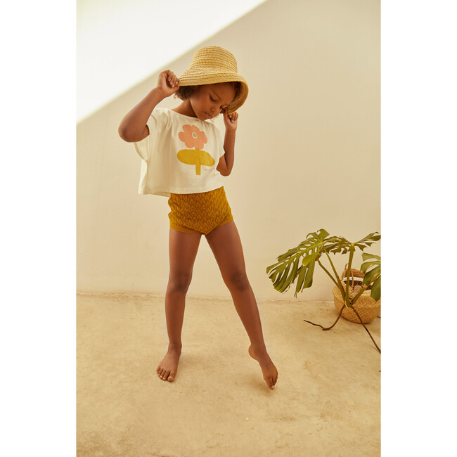Olivia Organic Jersey Crew Neck T-Shirt, Ecru - T-Shirts - 4