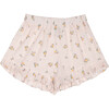 Suzanne Serker Ruffle Hem Floral Short, Cream - Shorts - 1 - thumbnail