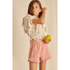 Elise Muslin Flared Cut Ruffle Short, Pink - Shorts - 3