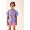 Pasta Boxy Fit Short Sleeve Print Tee, Periwinkle - T-Shirts - 2