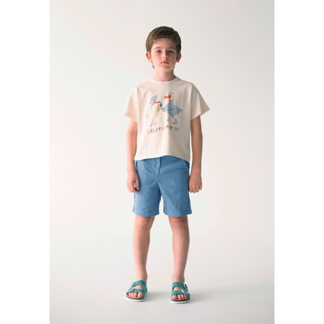 Twill Bermuda Shorts, Mist Blue - Shorts - 2