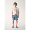 Twill Bermuda Shorts, Mist Blue - Shorts - 2