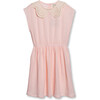 Lupita Woven Lace Collar Sleeveless Long Dress, Pink Crinkle - Dresses - 1 - thumbnail