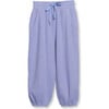 Drawstring Woven Long Pants, Orchid Crinkle - Pants - 1 - thumbnail