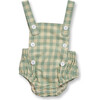 Baby Woven Gingham Romper, Cloud - Bloomers - 1 - thumbnail