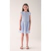 Miuccia Woven Contrast Binded Sailor Collar Sleeveless Long Dress, Sky Blue - Dresses - 2