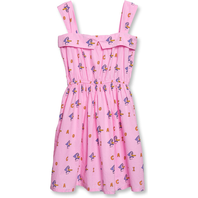 Fia Woven Thick Strap Dress, Candy Duck