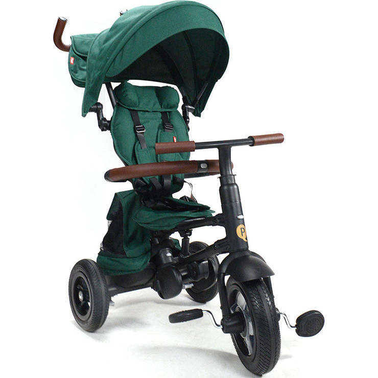 Q Play Rito Plus Folding Stroller -  Trike Premium Collection Alpine Green - Tricycle - 1