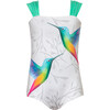 Baby Palm Print One-Piece Swimsuit, Oli - One Pieces - 1 - thumbnail
