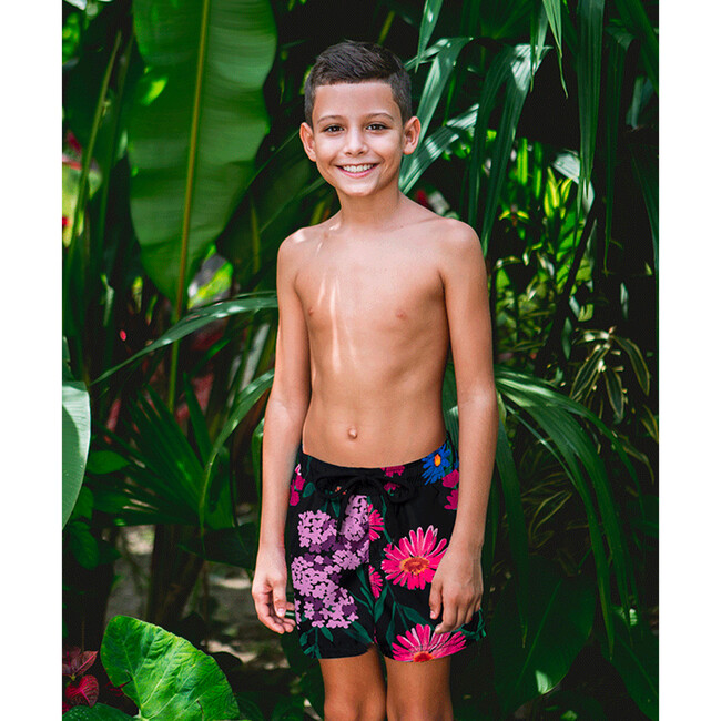 Baby Print Drawstring Swimshorts, Jardin De Mari - Swim Trunks - 3