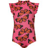 Baby Alisson Ruffle Sleeve And Neck One-Piece Swimsuit, Mari Mari - One Pieces - 1 - thumbnail