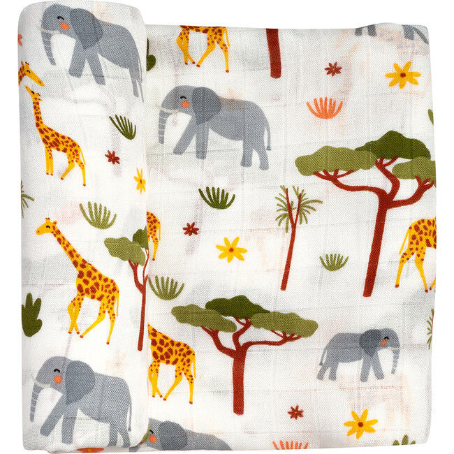 Crib Sheet And Swaddle Bundle, In the Savanna - Swaddles - 3