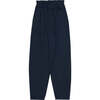 Joanna High Ruffle Waist Seam Pocket Pleated Pant, Marino - Pants - 2