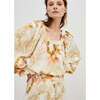 Women's Alessia Square Neck Puff Sleeve Print Blouse, Multicolors - Sweaters - 2