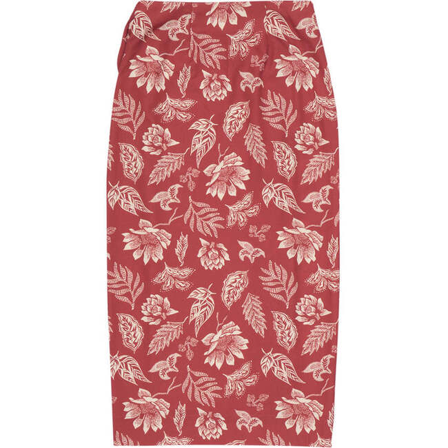 Women's Sienna Floral Print Cross Front Knotted Skirt, Red - Skirts - 3