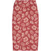 Women's Sienna Floral Print Cross Front Knotted Skirt, Red - Skirts - 3