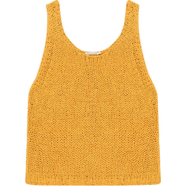 Fiore Knit Round Neck Sleeveless Top, Apperol