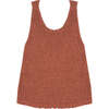 Fiore Knit Round Neck Sleeveless Top, Arguilla - Tank Tops - 3