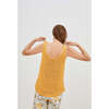 Fiore Knit Round Neck Sleeveless Top, Apperol - Tank Tops - 3
