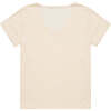 Madonna Deep V-Neck Crop Shoulder Short Sleeve Tee 2, Naturale - T-Shirts - 2