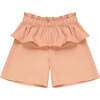 Fiorella Ruffle Tire Waist Bermuda, Fiori Di Pesco - Shorts - 1 - thumbnail