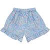 Albertina Floral Print Smock Waist Short, Blue - Shorts - 2
