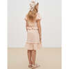 Petra Gingham Below Knee Ruffled Hem Skirt, Pink - Skirts - 3