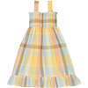 Roberta Check Shoulder Strap Below Knee Smock Dress, Multicolors - Dresses - 1 - thumbnail