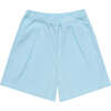 Danielle Elastic Waist Side Seam Pockets Bermuda, Azzurro - Shorts - 1 - thumbnail