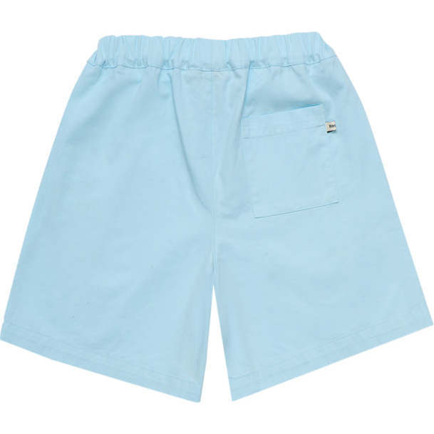 Danielle Elastic Waist Side Seam Pockets Bermuda, Azzurro - Shorts - 4