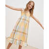 Roberta Check Shoulder Strap Below Knee Smock Dress, Multicolors - Dresses - 4
