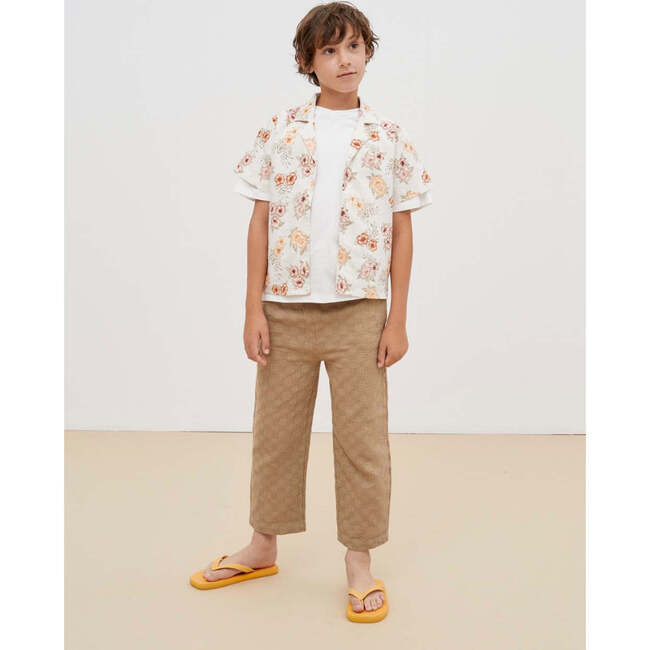 Carlo Straight Cut Crop Length Pant, Tan - Pants - 3