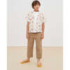 Carlo Straight Cut Crop Length Pant, Tan - Pants - 3